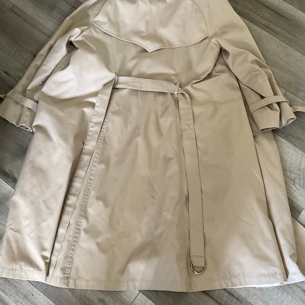 Trench Coat vintage London fog with zipper lined insert woman’s 14 petite - Picture 7 of 7